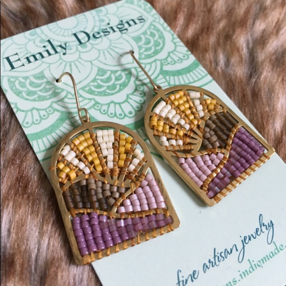 Cascade earrings mushroom